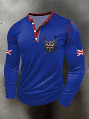 Men's UK Flag Art Printed Casual Tops trupatriotic