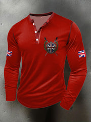 Men's UK Flag Art Printed Casual Tops trupatriotic