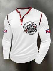 Men's UK Flag Art Printed Casual Tops trupatriotic