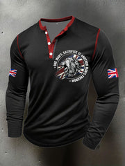 Men's UK Flag Art Printed Casual Tops trupatriotic