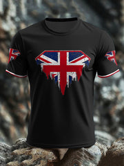 Men's UK Flag Art Printed T-shirt trupatriotic