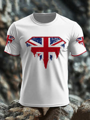 Men's UK Flag Art Printed T-shirt trupatriotic