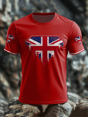 Men's UK Flag Art Printed T-shirt trupatriotic
