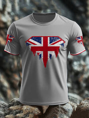 Men's UK Flag Art Printed T-shirt trupatriotic