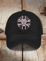 Unisex British imitation diamond hot-drilling Print Hat trupatriotic