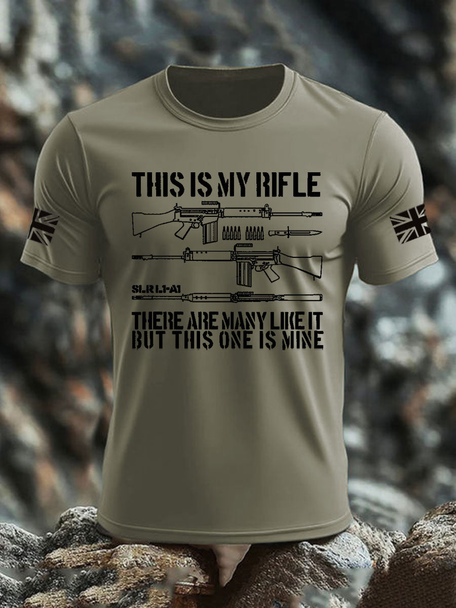 Men's British Veteran imitation cotton short-sleeved T-shirt trupatriotic