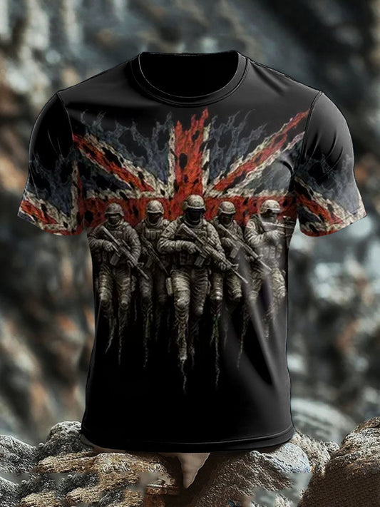 Men's British Veteran short sleeves t-shirt trupatriotic